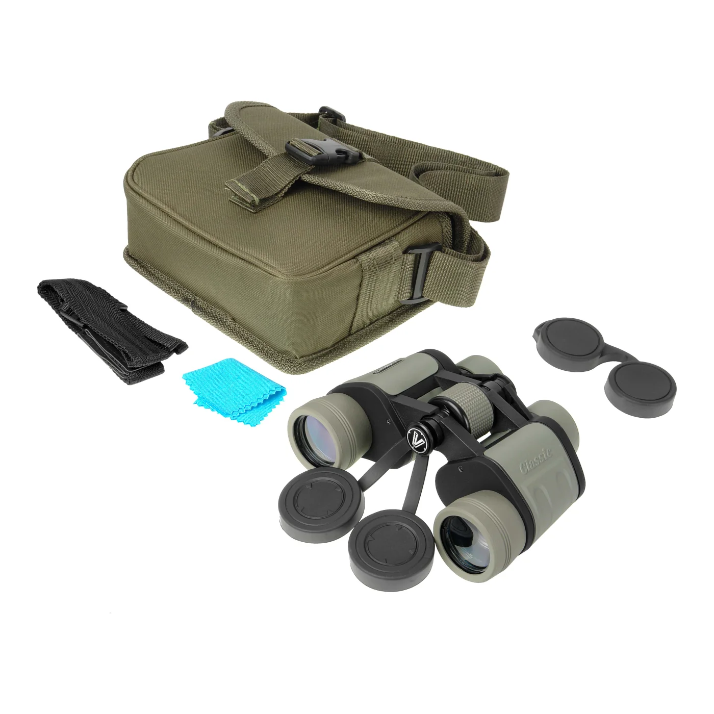 Бинокль Veber Classic БПШЦ 7x35 VRWA широкоугольный, серый