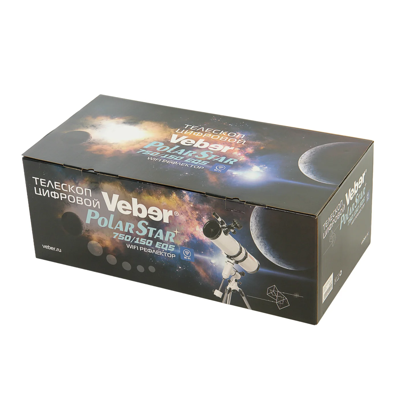 Телескоп цифровой Veber PolarStar 750/150 EQ5 WiFi рефлектор