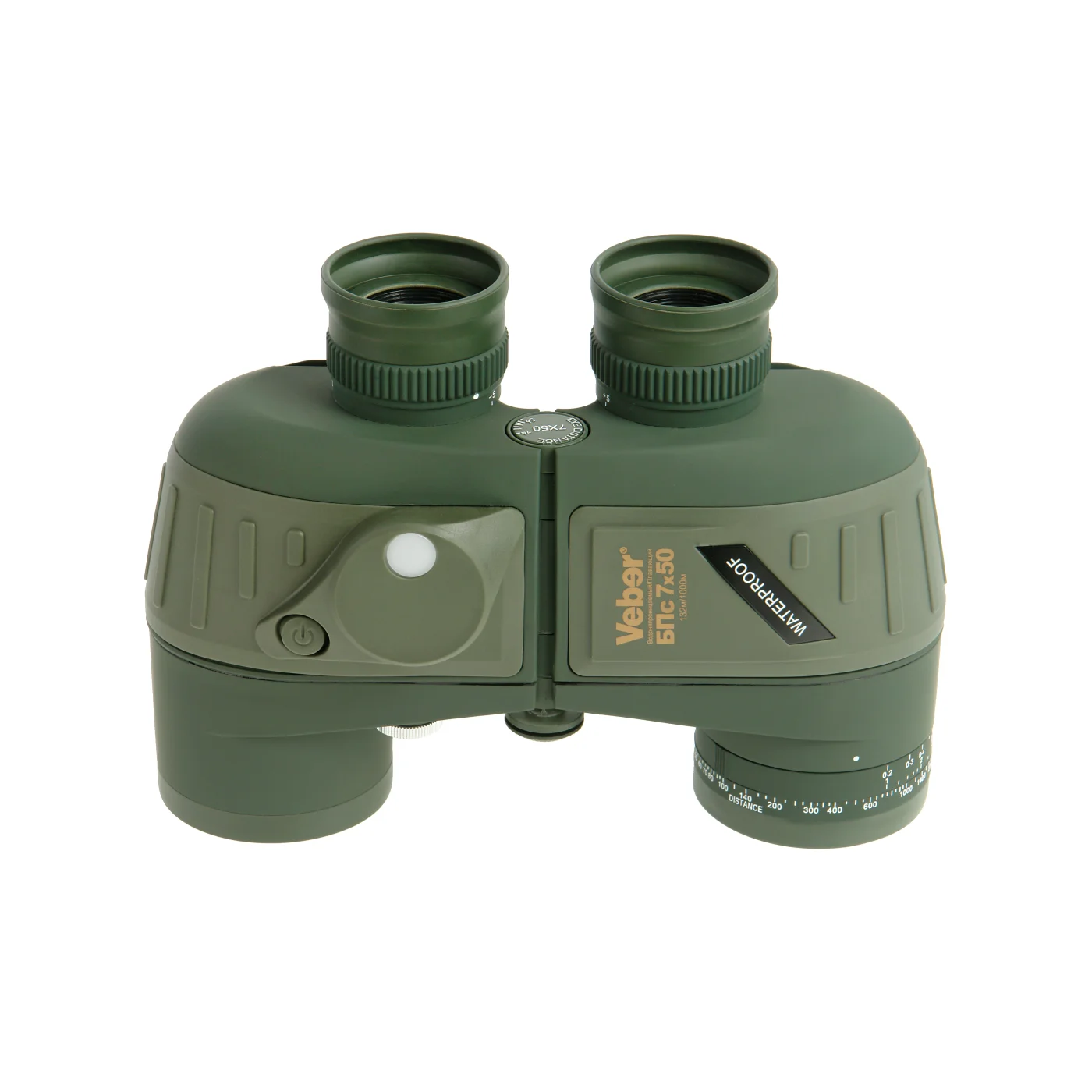 Бинокль Veber Waterproof 7x50 БПс плавающий с компасом
