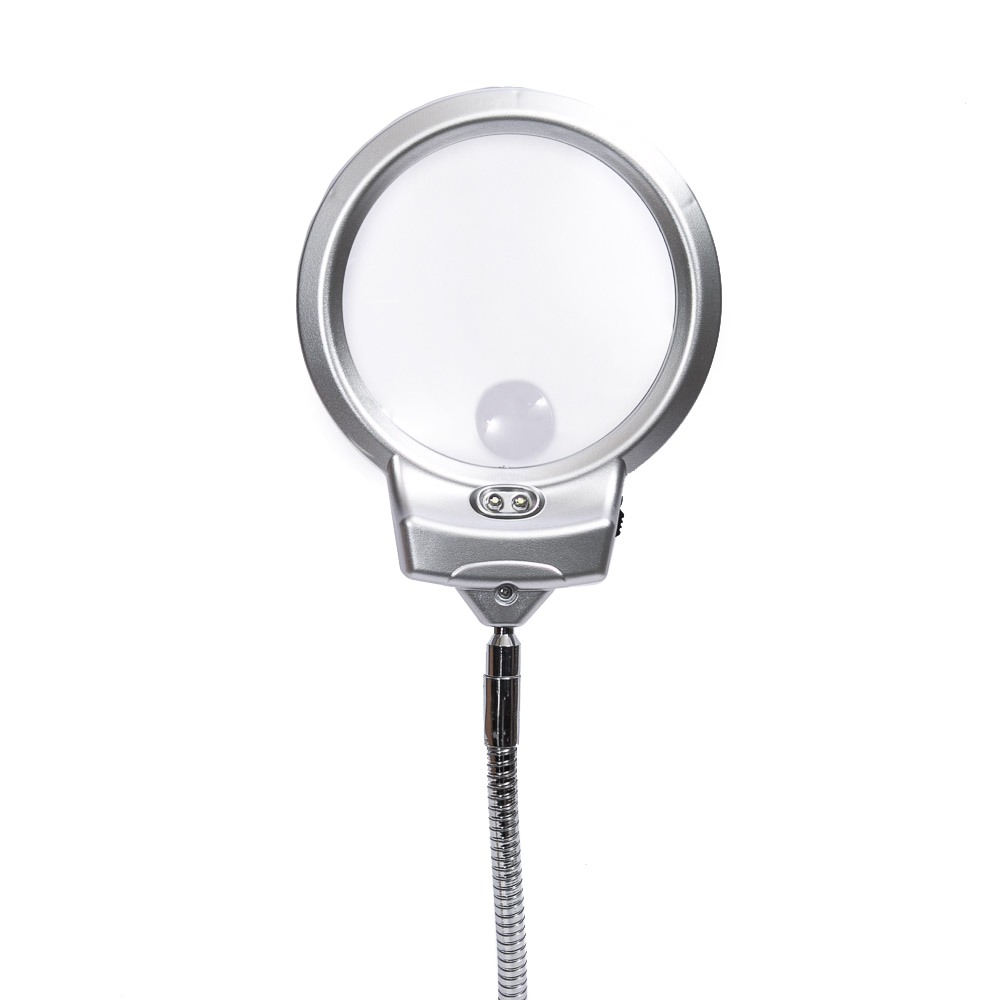 Лупа 48-6 (диам.107мм2.25х,5х, с LED подсветкой)(уценка 01)