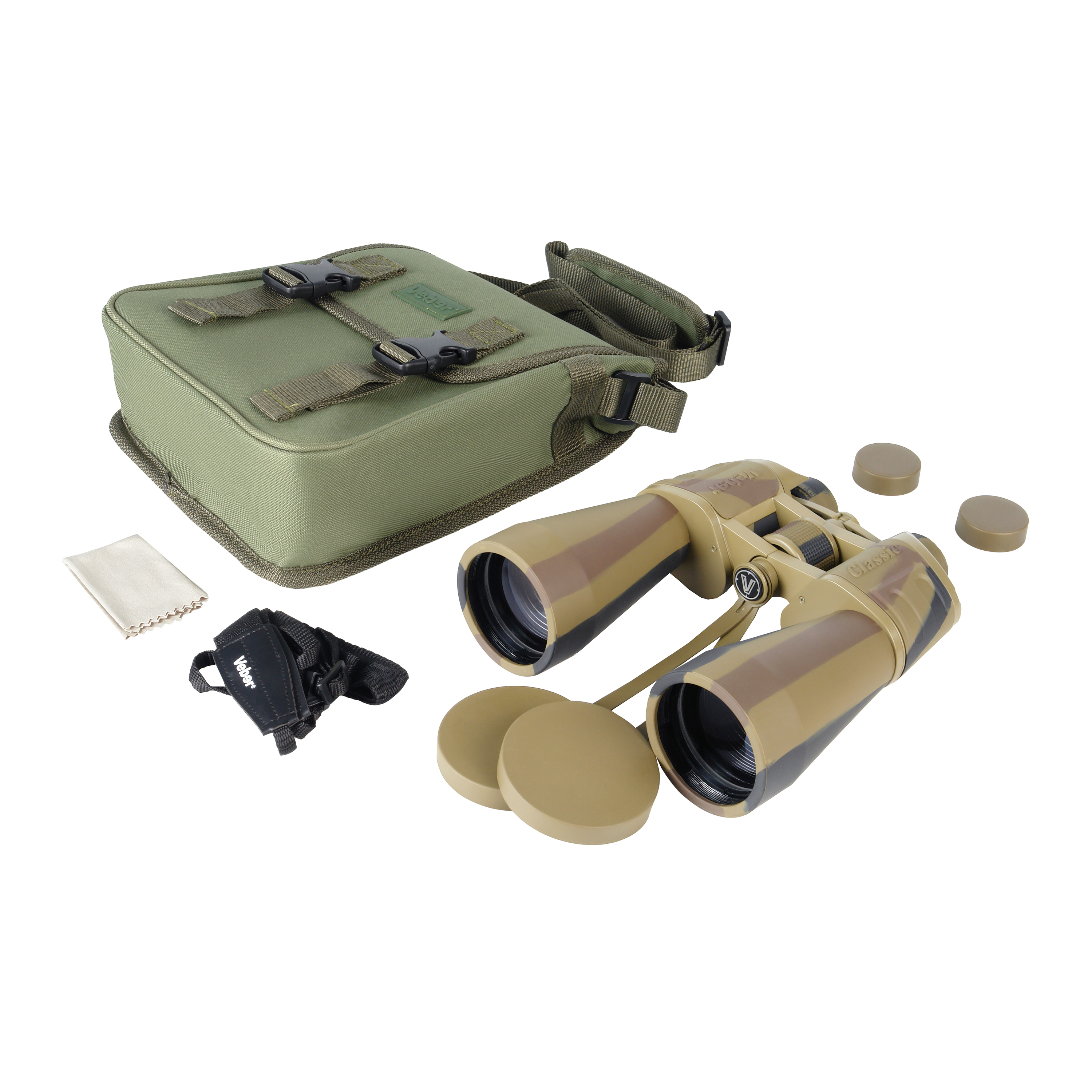 Бинокль Veber Classic БПЦ 20x60 VR камуфлированный