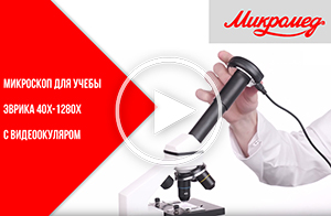 Микроскоп для учебы Микромед Эврика 40x-1280x (с видеоокуляром)