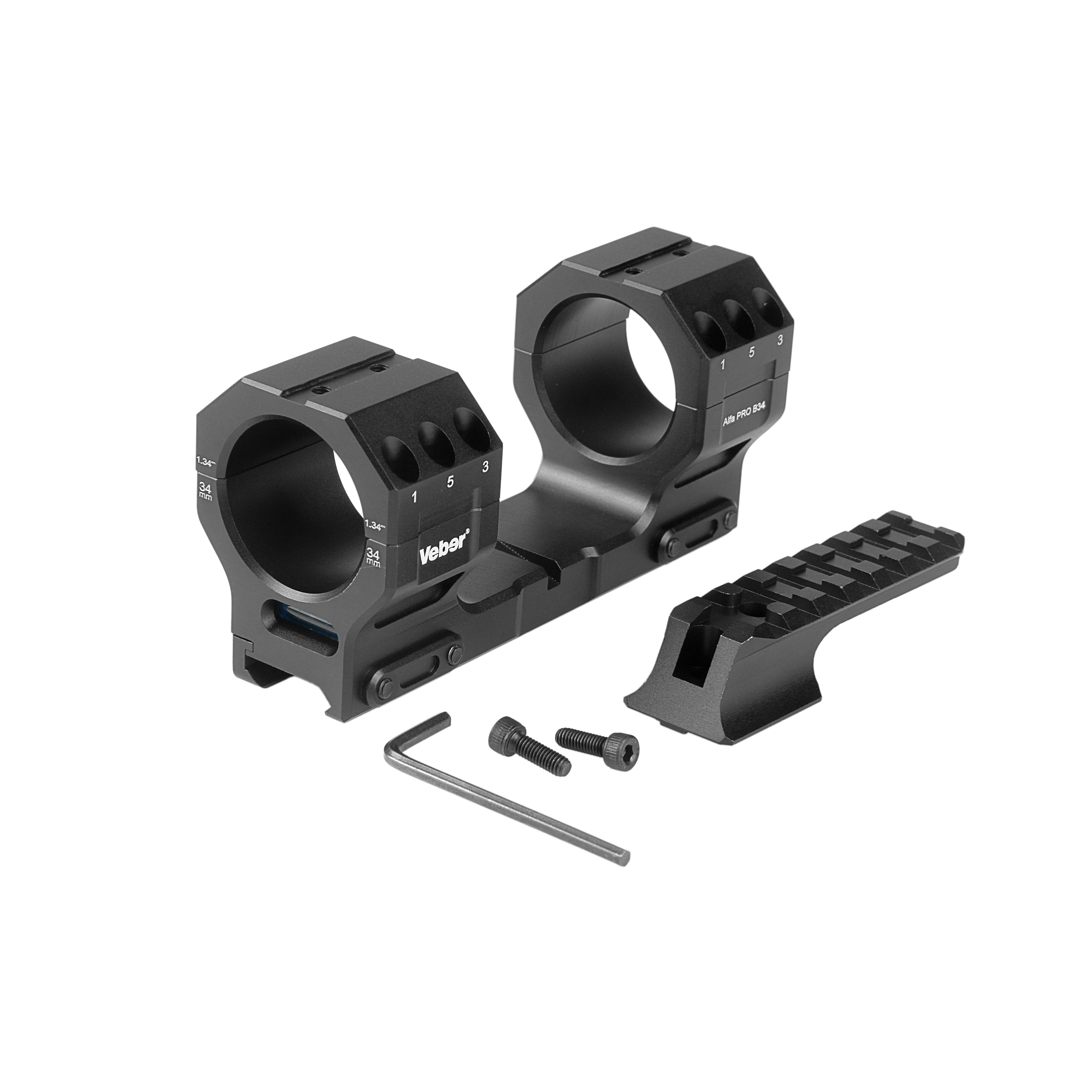Моноблок тактический Veber Alfa PRO B34 на Weaver 7075-T651