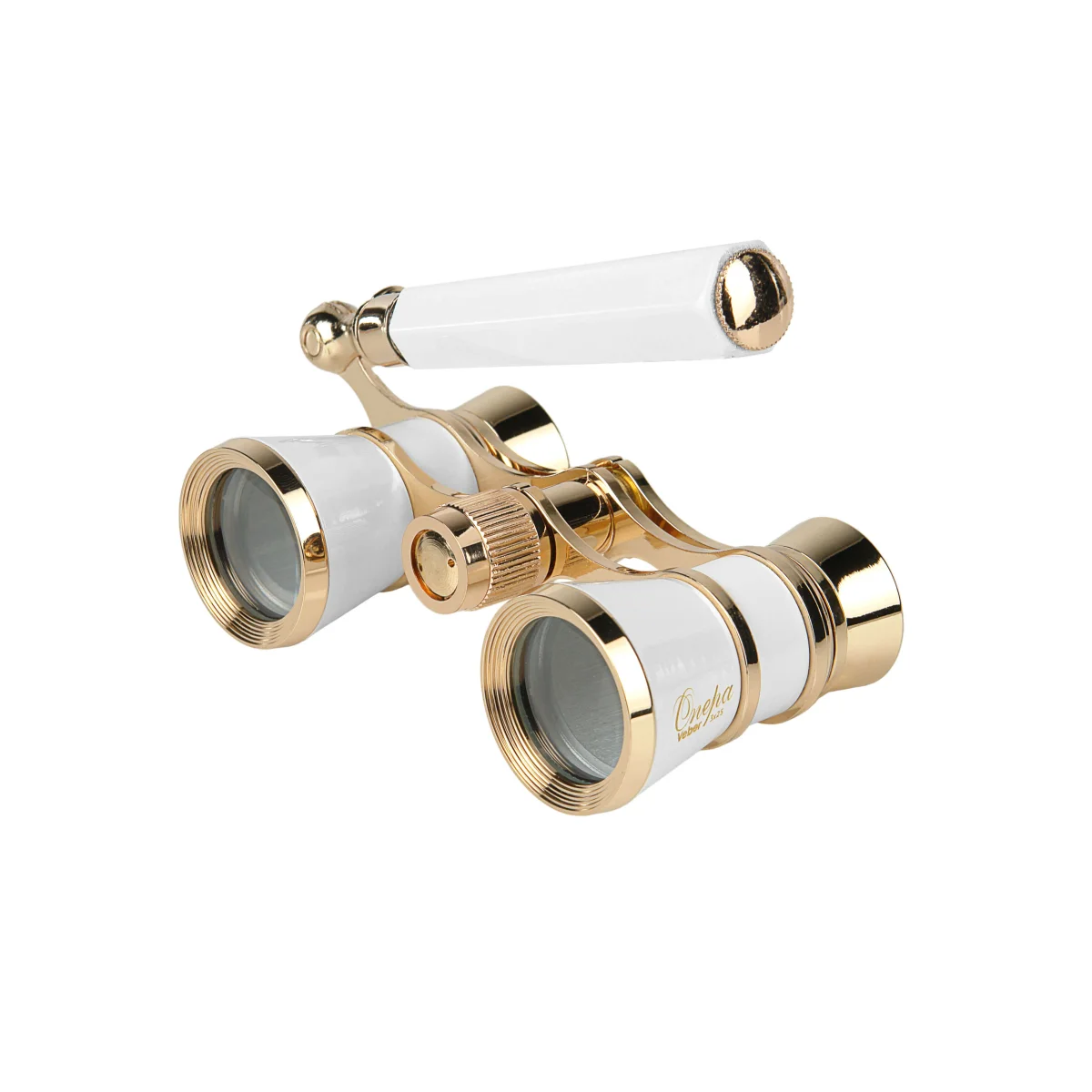 Бинокль театральный Veber Opera БГЦ 3x25  лорнет, белый/золотой