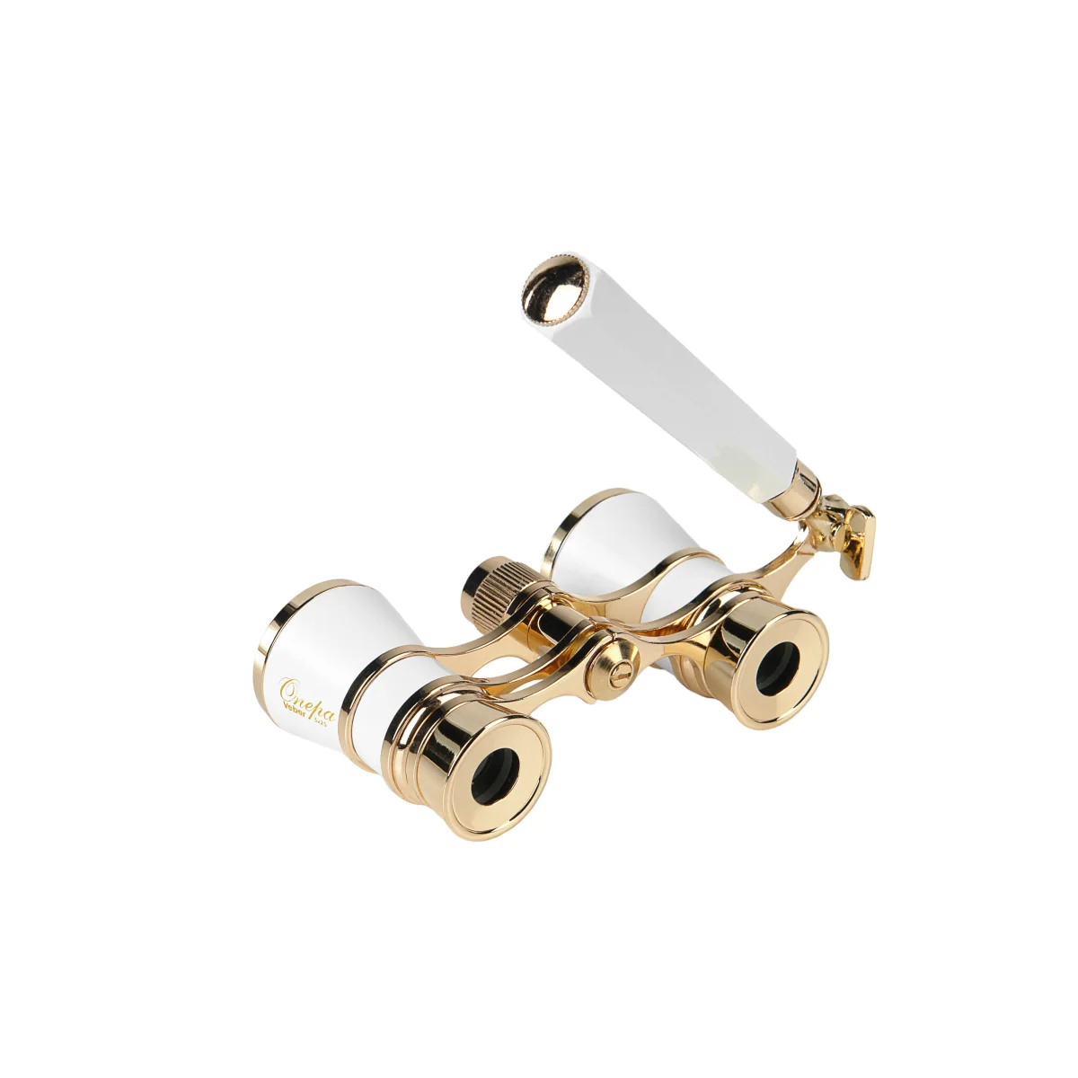 Бинокль театральный Veber Opera БГЦ 3x25  лорнет, белый/золотой