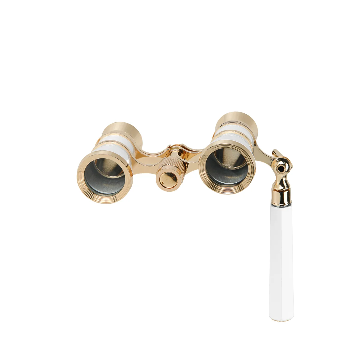 Бинокль театральный Veber Opera БГЦ 3x25  лорнет, белый/золотой