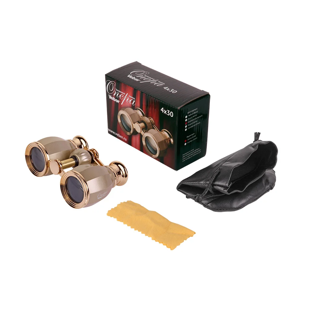 Бинокль театральный Veber Opera БГЦ 4x30  шампань/золотой