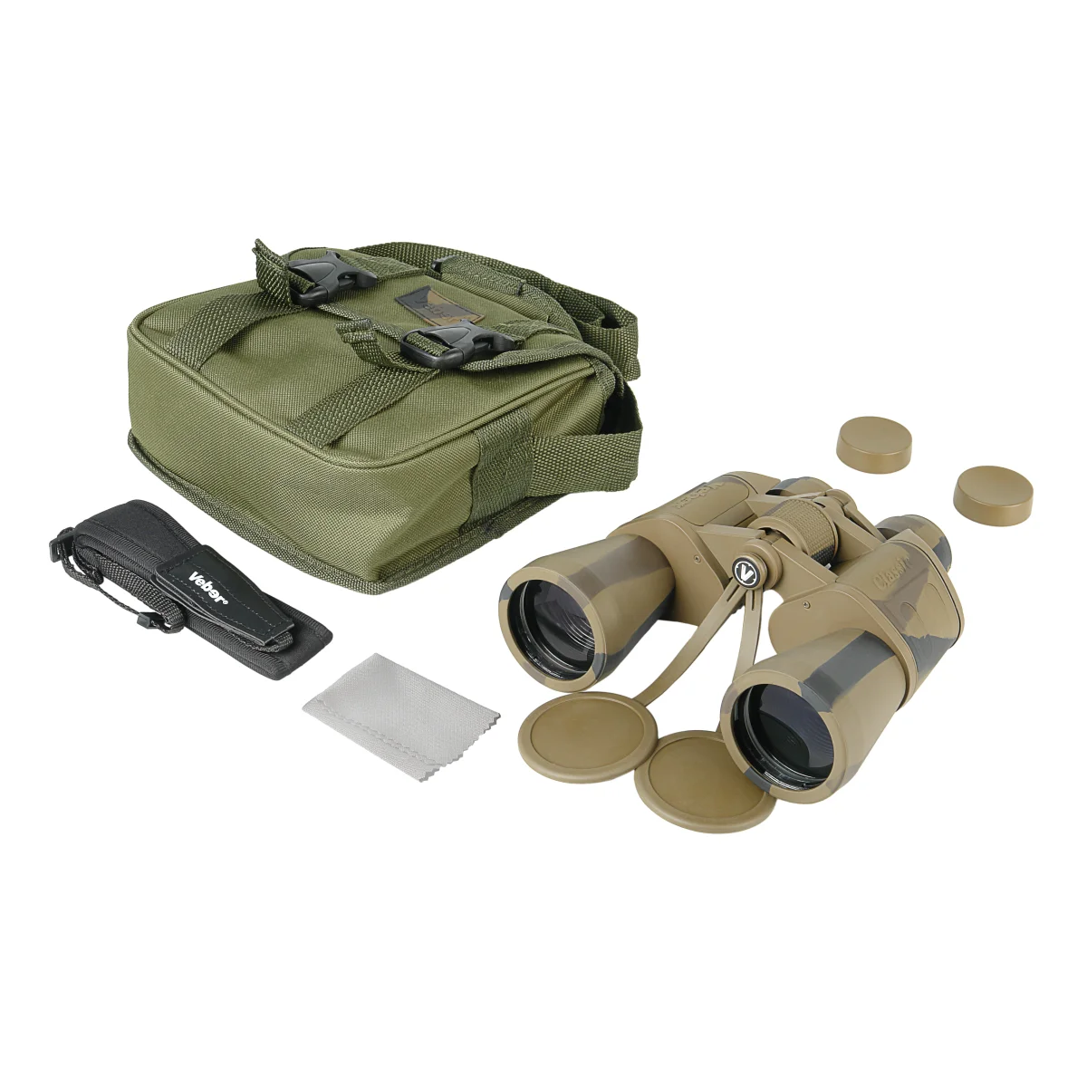 Бинокль Veber Classic БПЦ 7x50 VR камуфлированный