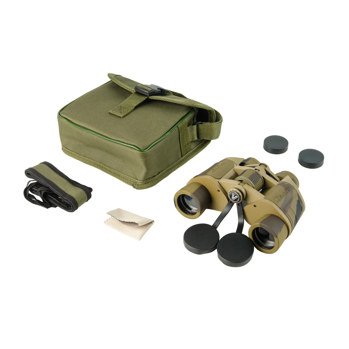 Бинокль Veber Classic БПШЦ 7x35 VRWA широкоугольный, камуфлированный