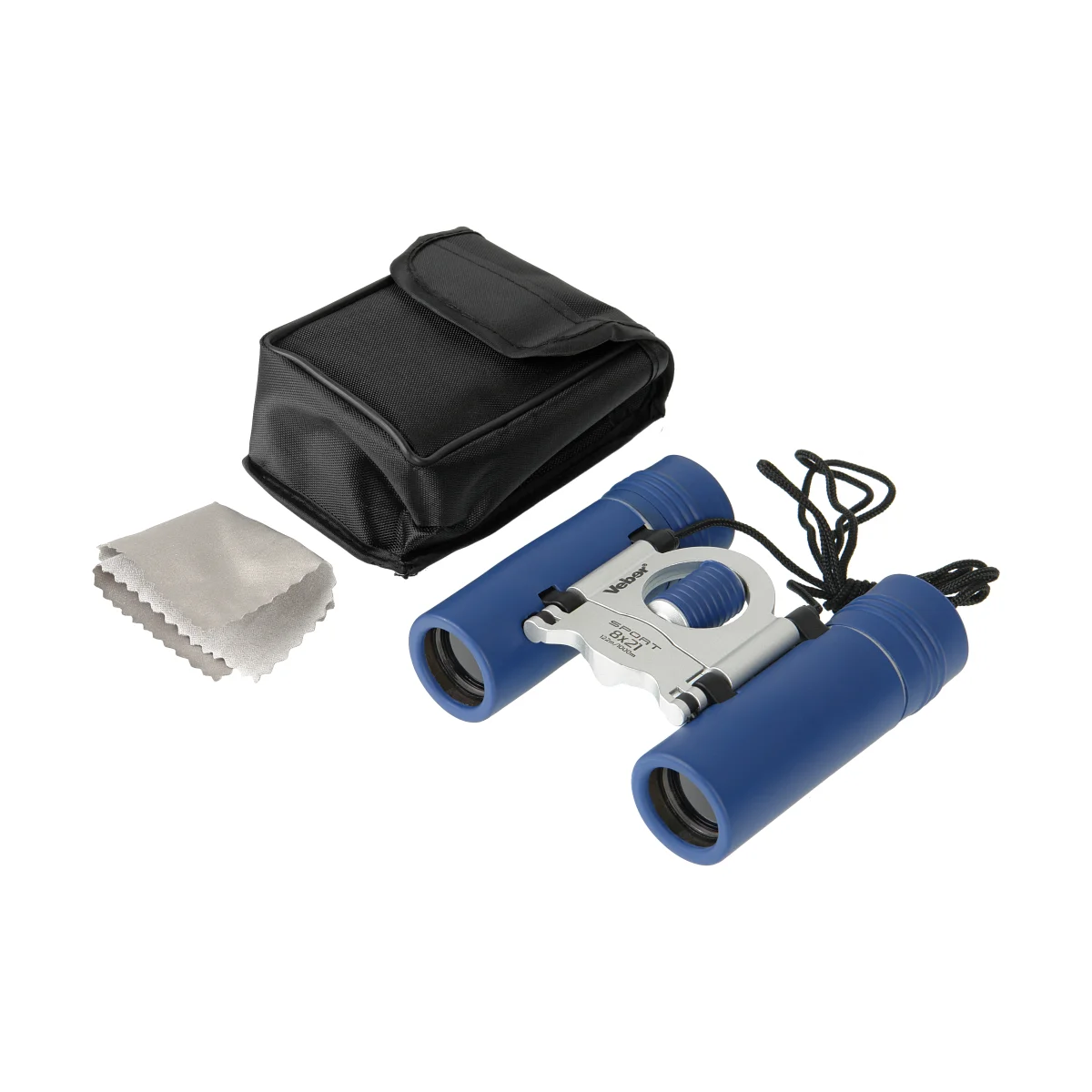 Бинокль Veber Sport new БН 8x21 черный/синий/серебристый