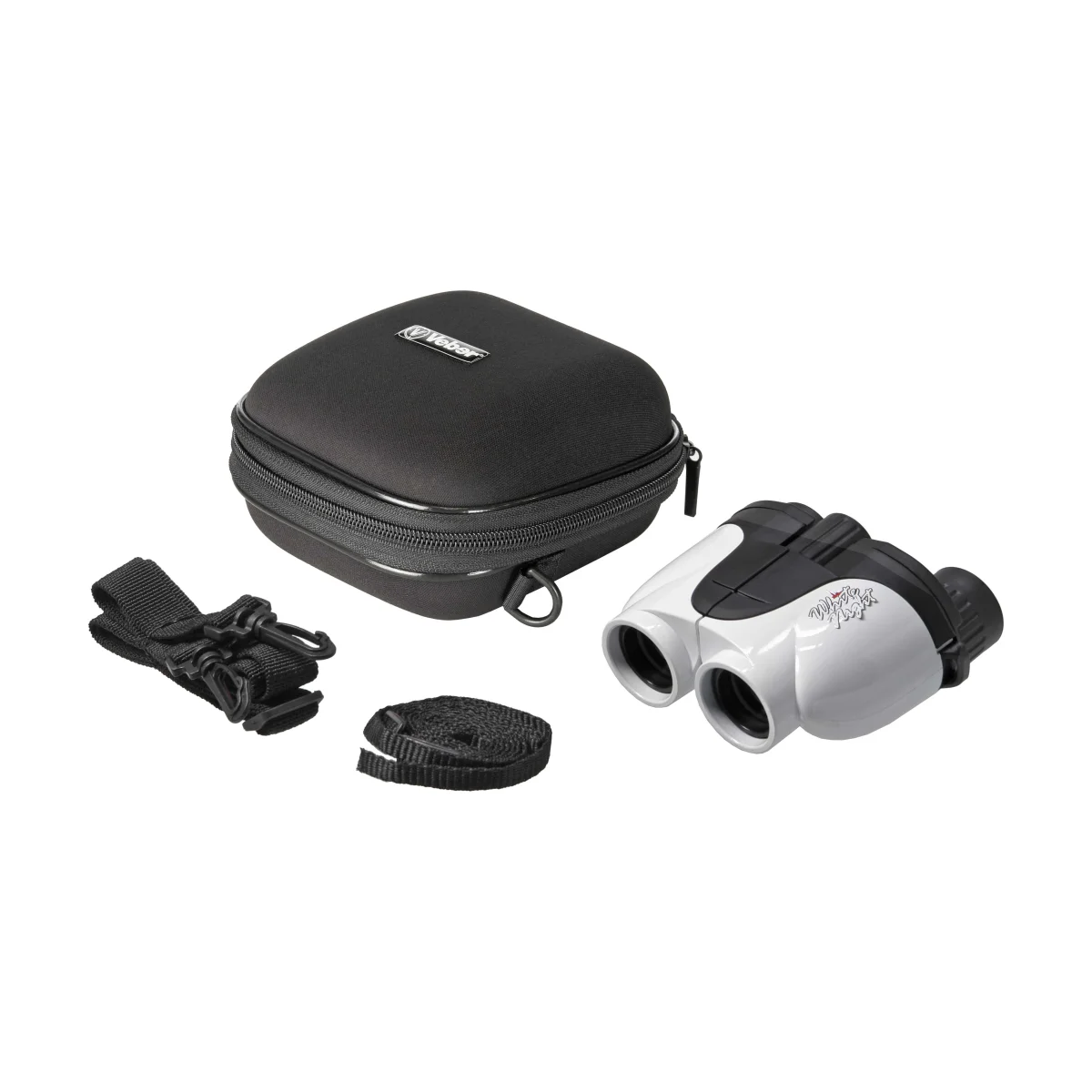 Бинокль Veber White Night 8x25 белый/черный