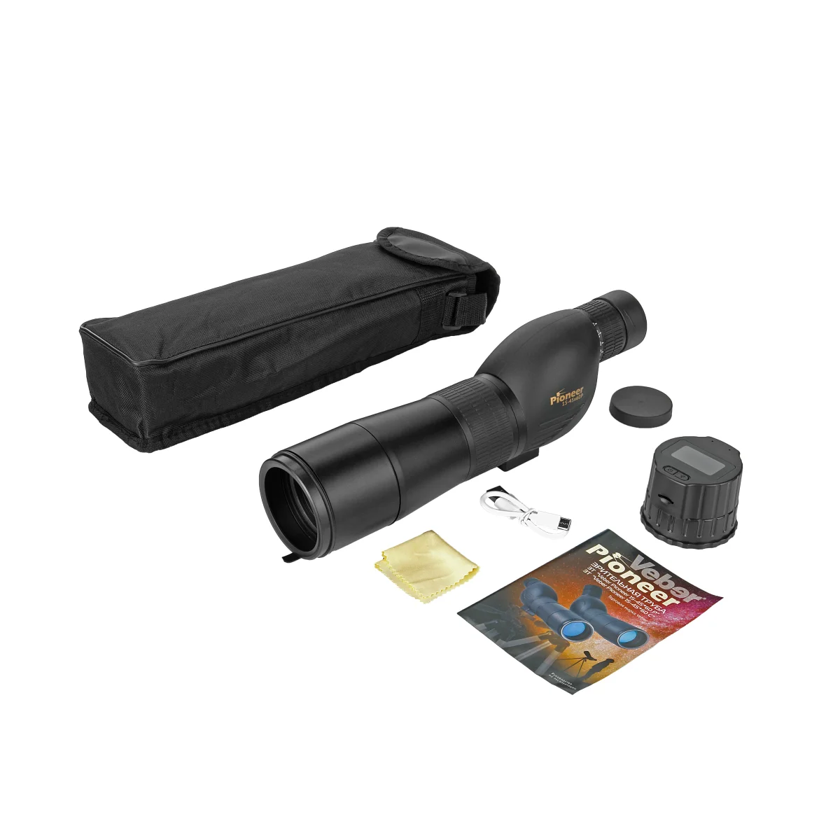 Цифровая зрительная труба Veber PioneerDigital 15-45*60 РD2 с WiFi