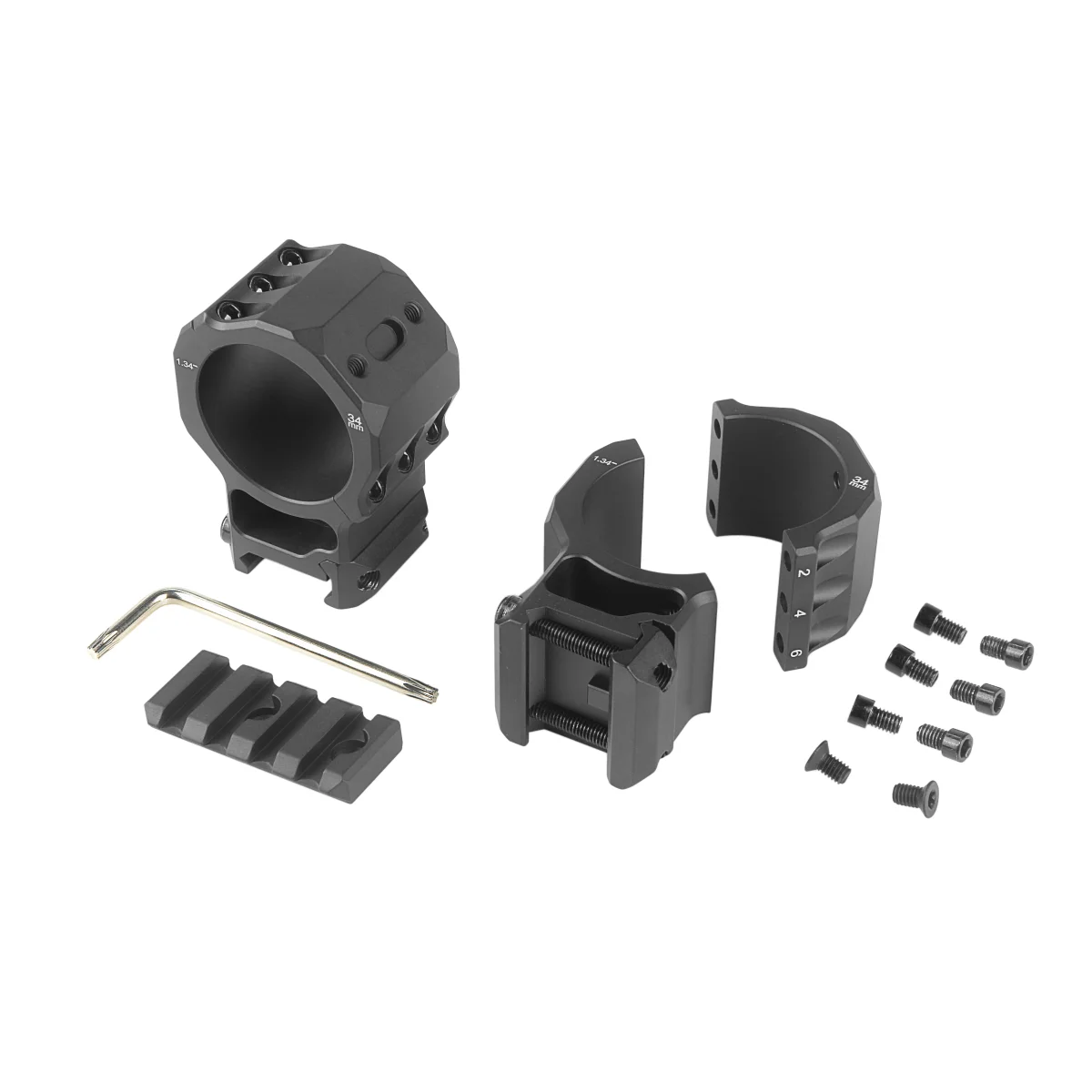 Кольца тактические Veber Alfa PRO R34 на Weaver 7075-T651