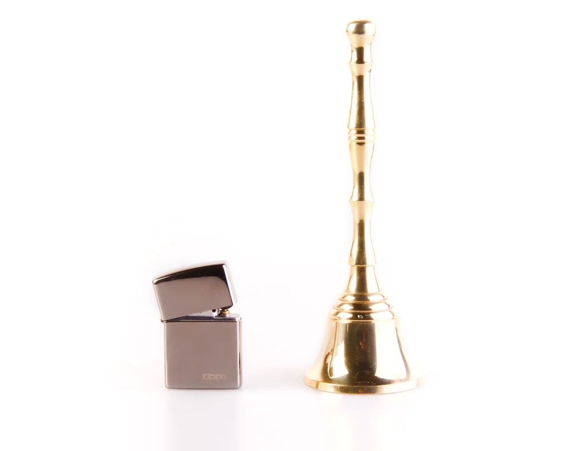 Колокольчик с ручкой 6, латунь, арт. 6