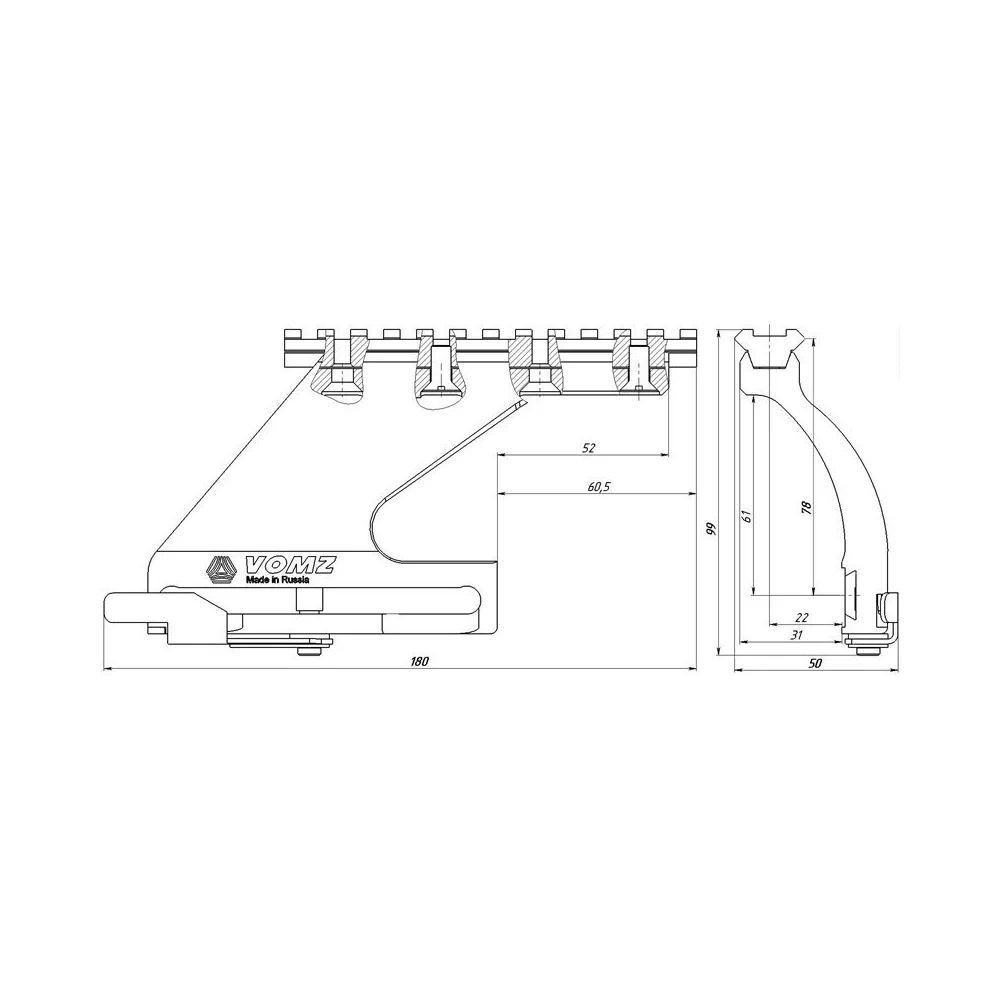 Кронштейн боковой -043-02, Weawer