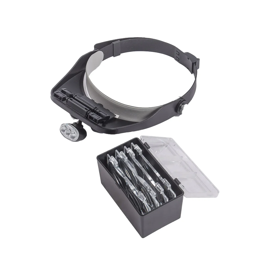 Лупа 81001-3Led (лупа налобная с подсветкой) (уценка 01)