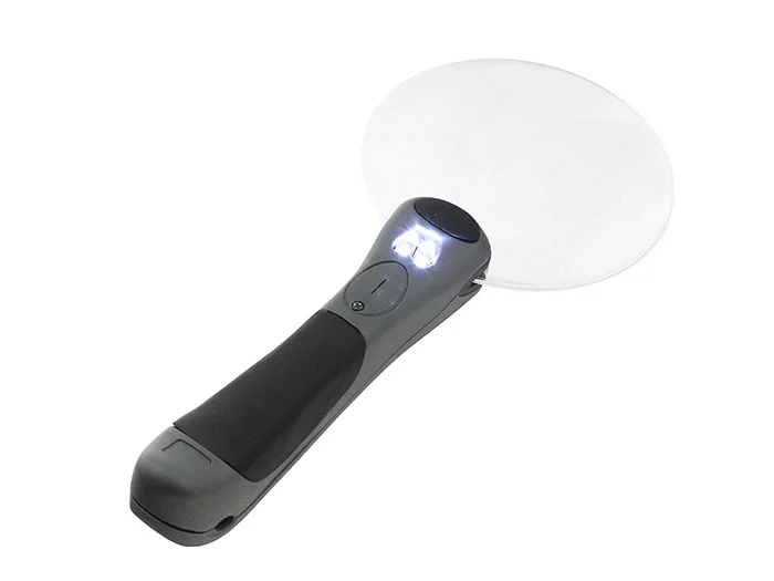 Лупа c ручкой и подсветкой Veber MG2B-3, 2.5x, 90 мм