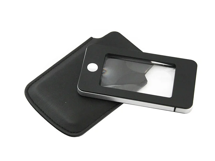 Лупа с подсветкой Veber G188, 2,5x-4x, 75x43 мм, черная