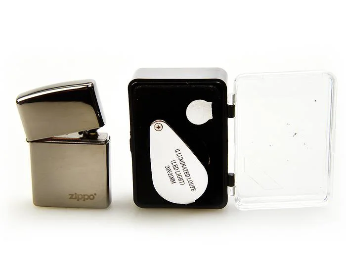 Лупа складная с подсветкой Veber 21007, 20x, 21 мм