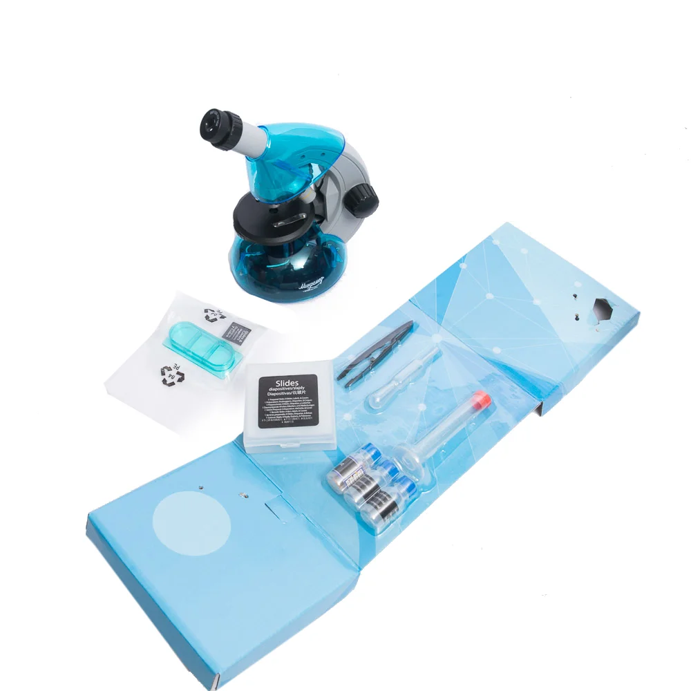 Микроскоп Микромед Атом 40x-640x (лазурь) (уценка01)