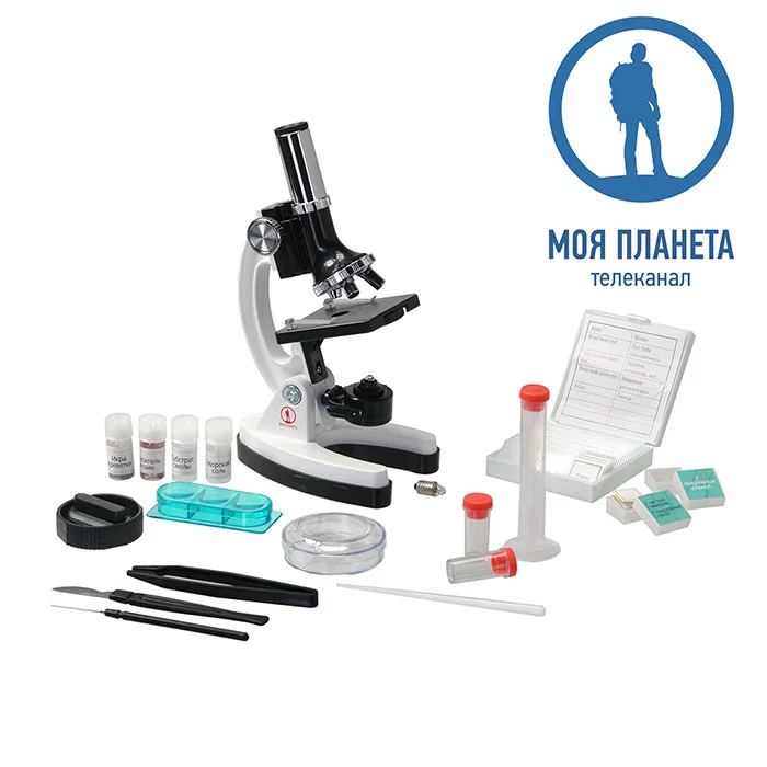 Микроскоп Моя Планета 100x-900x в кейсе