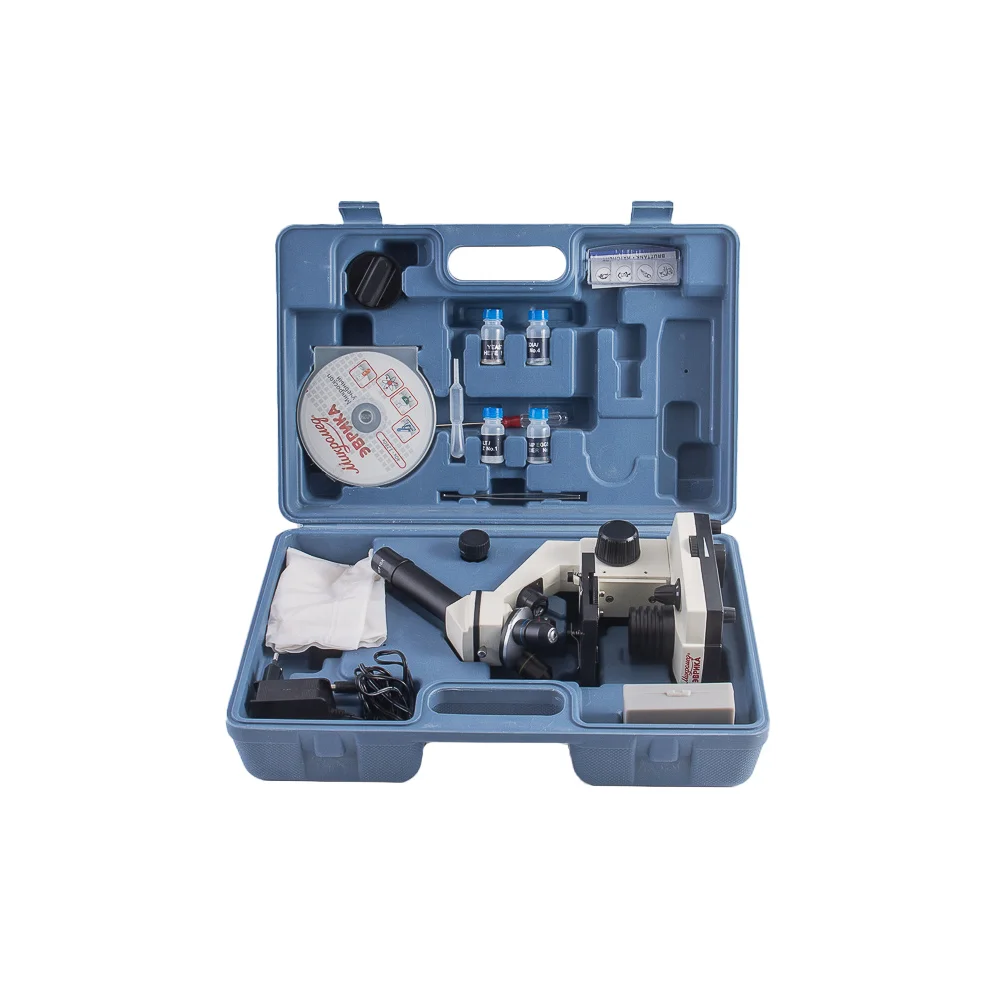 Микроскоп школьный Эврика 40х-1280х с видеоокуляром в кейсе (уценка 02)