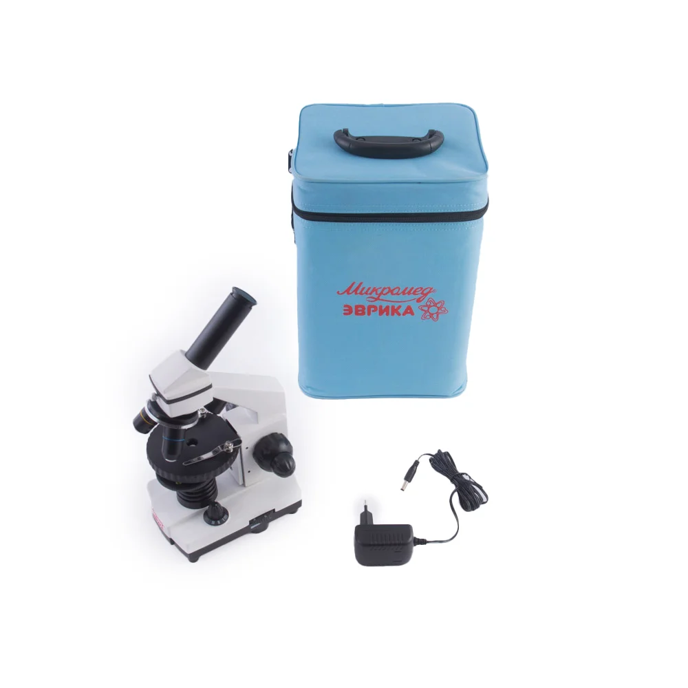 Микроскоп школьный Эврика 40х-1280х в текстильном кейсе (уценка 04)