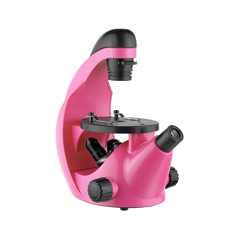 Микроскоп школьный Микромед Эврика 40х-320х инвертированный (фуксия)