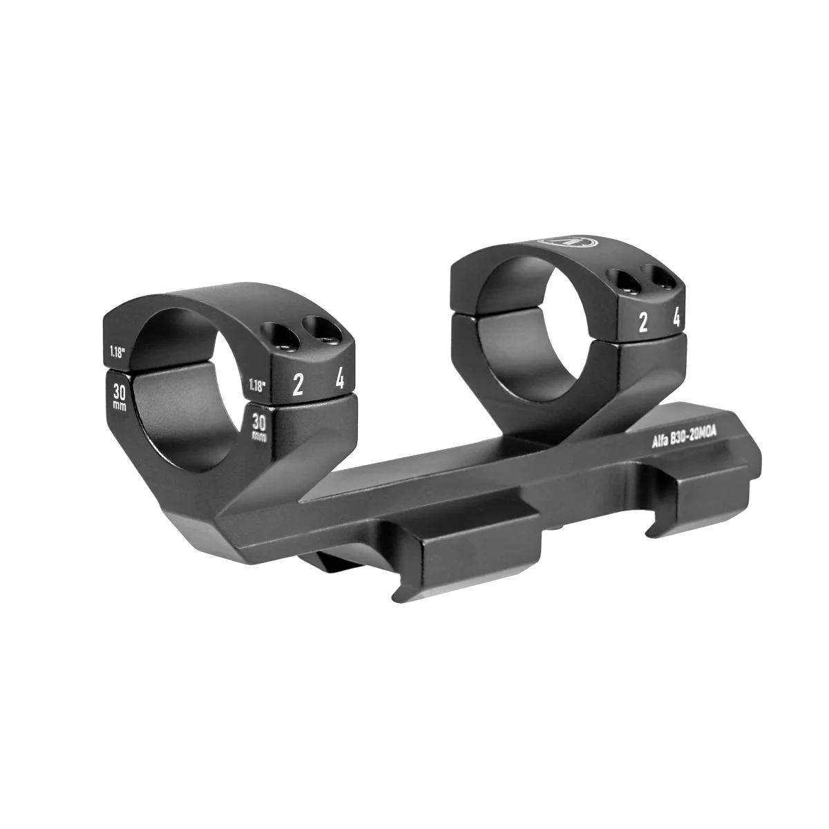 Моноблок для прицела Veber Alfa B30-20MOA на Weaver 7075