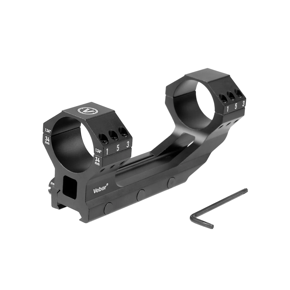 Моноблок для прицела Veber Alfa B34-20MOA на Weaver 7075