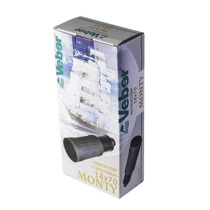 Монокуляр Veber Monty 18x70 BR черный