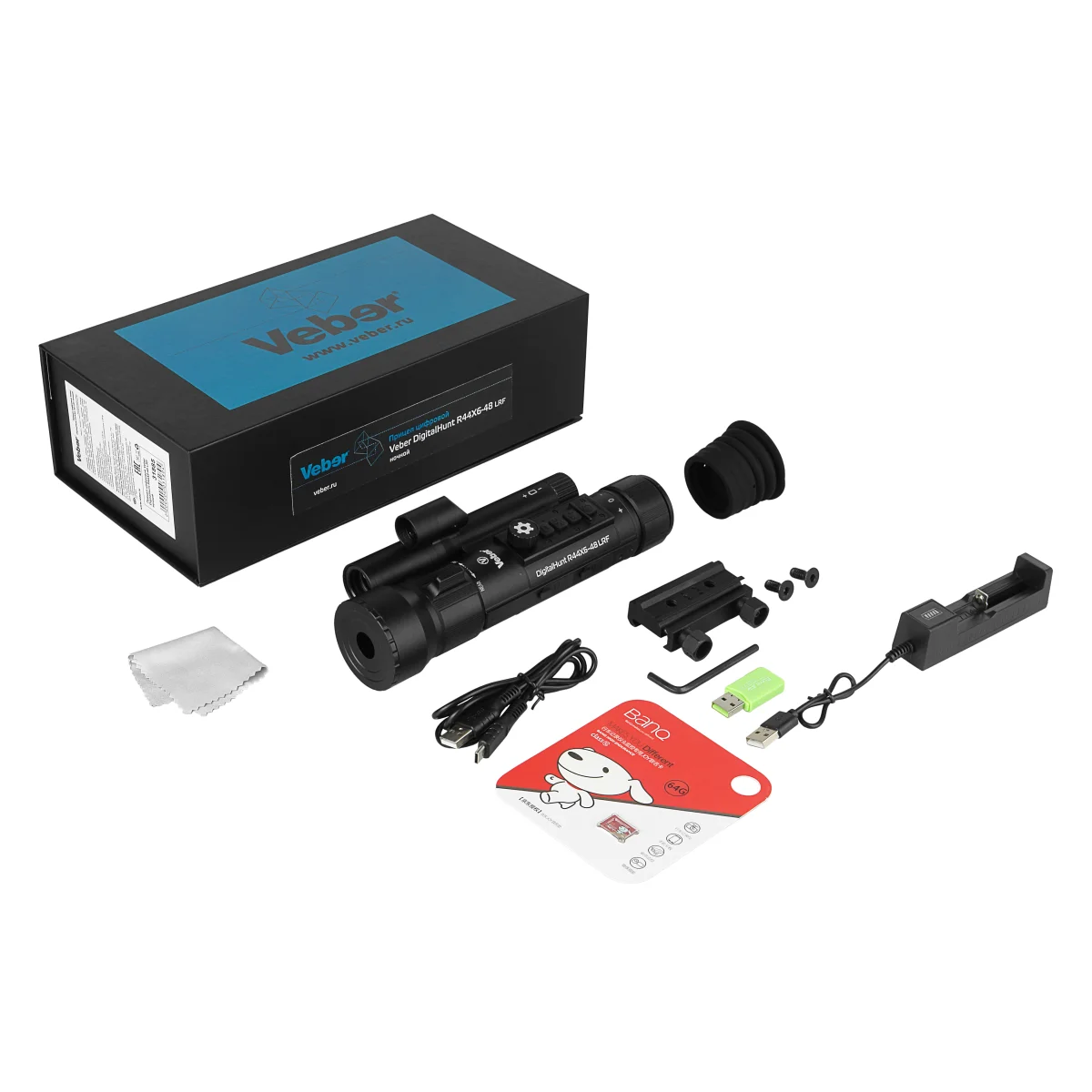 Прицел цифровой Veber DigitalHunt R44X6-48 LRF ночной с лазерным дальномером