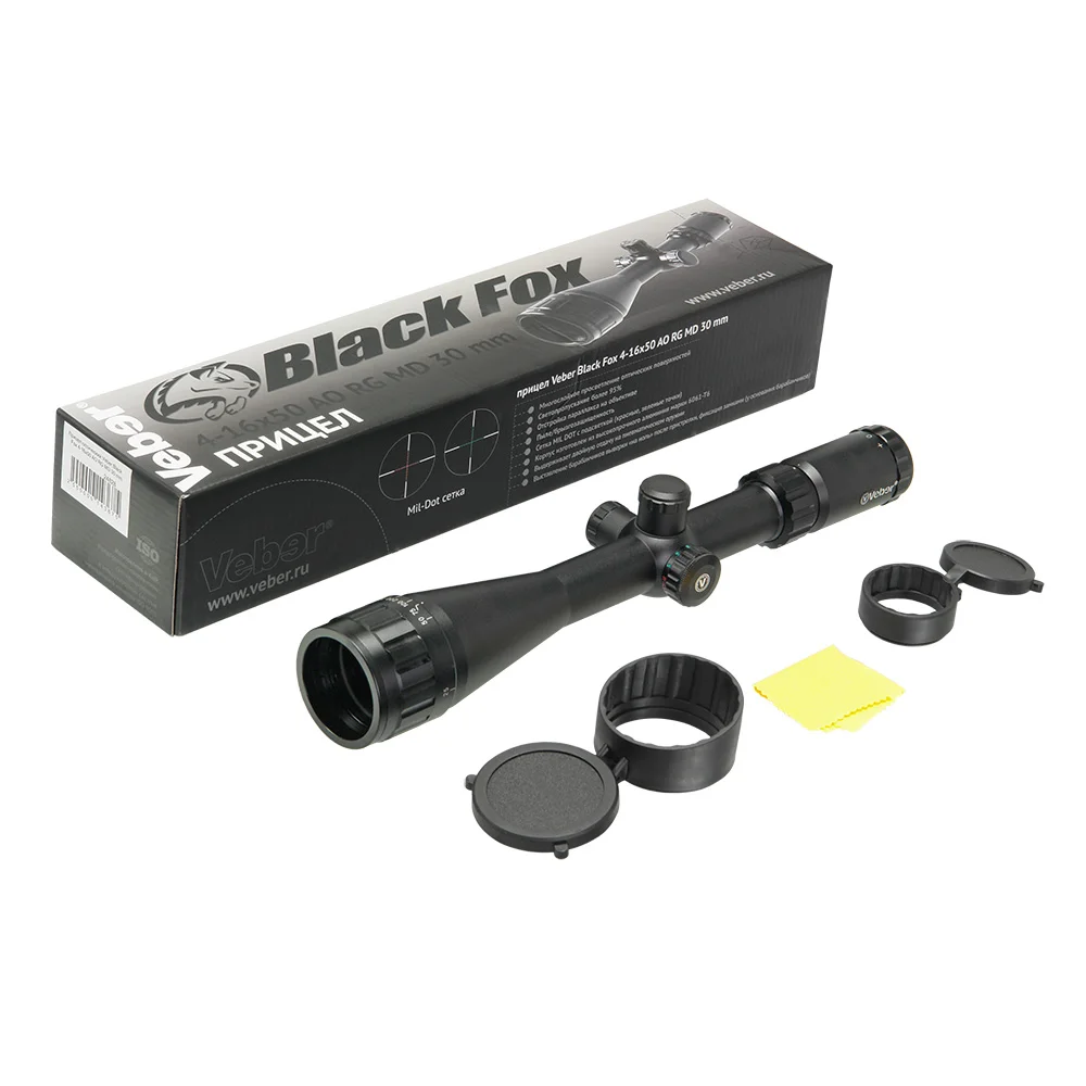 Прицел оптический Veber Black Fox 4-16x50 AO RG MD 30 mm