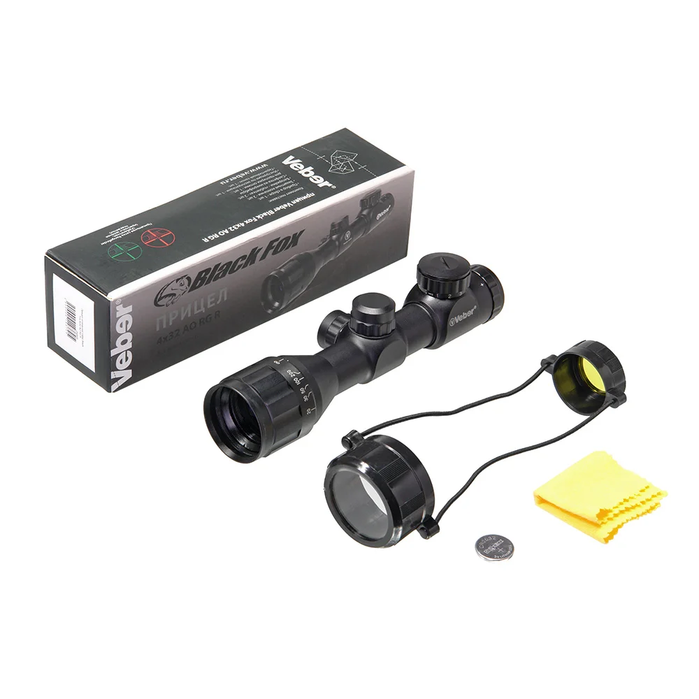 Прицел оптический Veber Black Fox 4x32 AO RG R