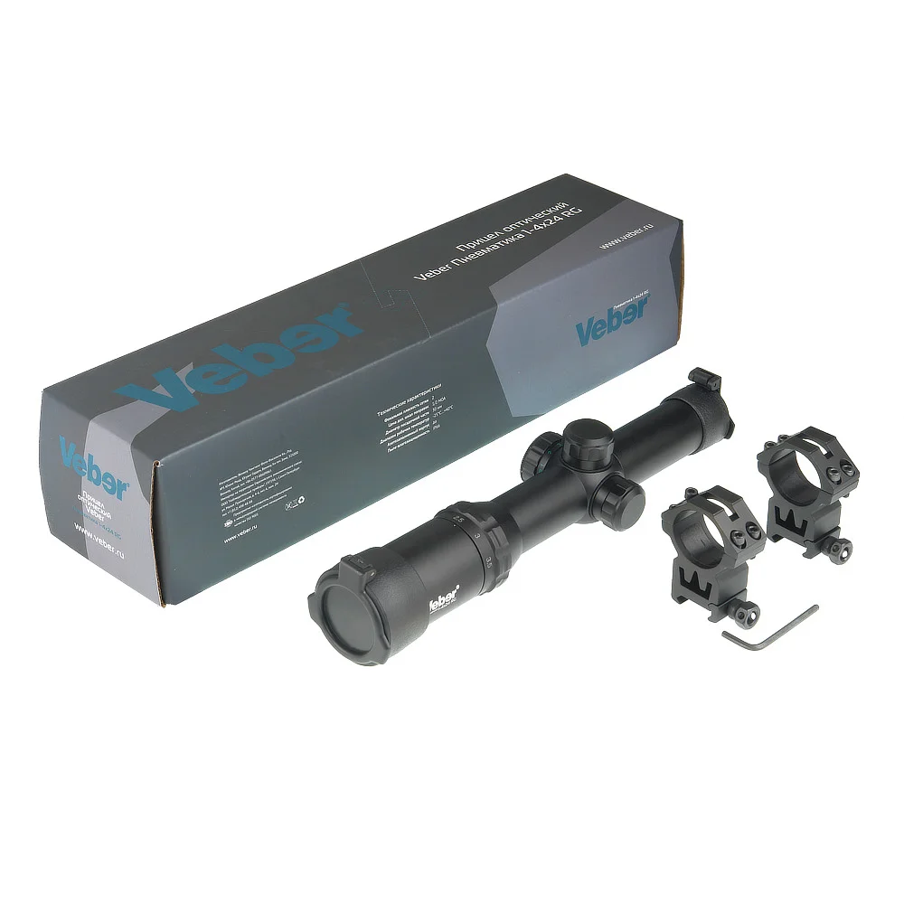 Прицел оптический Veber Пневматика 1-4х24 RG