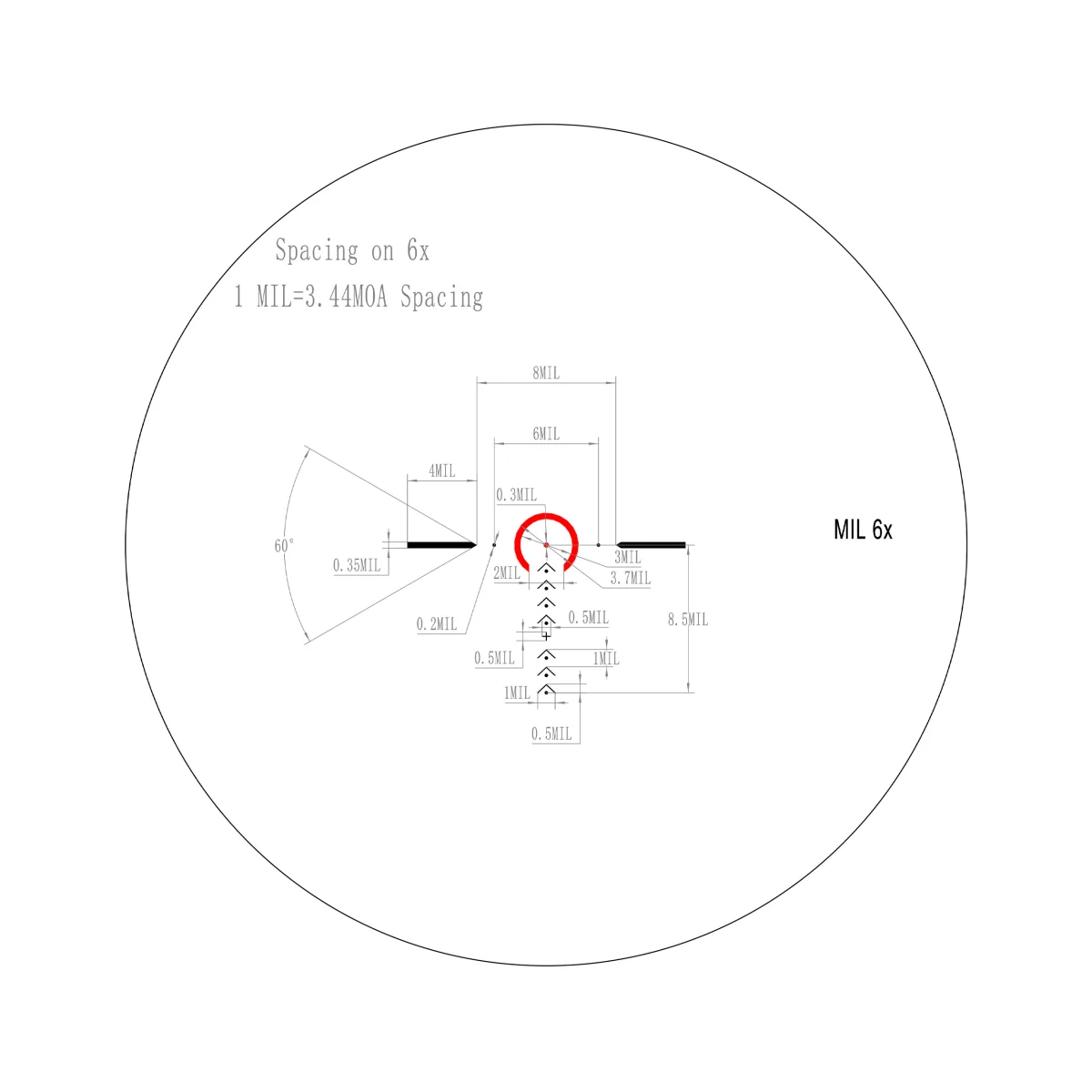 Прицел оптический Veber Wolf Alfa 1-6x24 FCD
