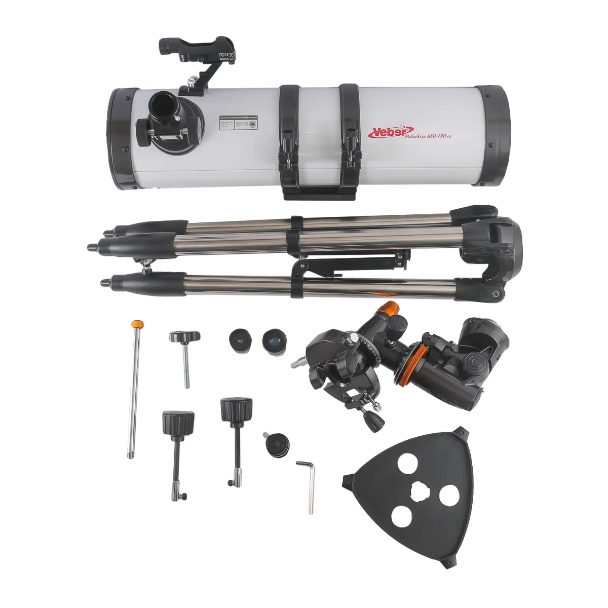 Телескоп Veber PolarStar 650/130 EQ рефлектор (уценка 01)